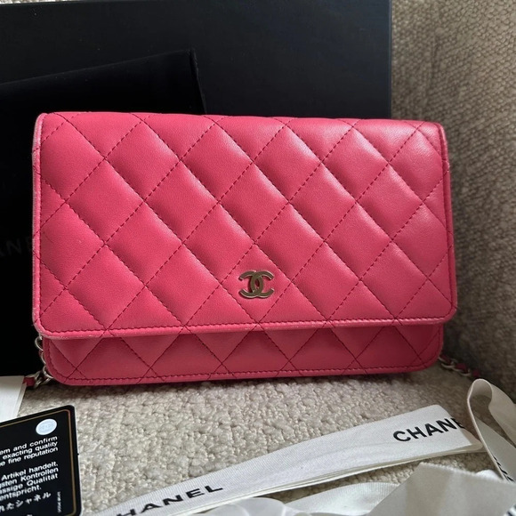 Chanel Barbie Pink Wallet on  Chain WOC - Picture 14 of 14
